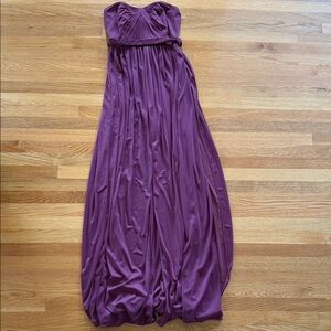 David’s Bridal Elegant wine color Strapless (comes with straps too)  Dress